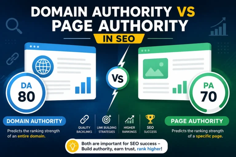 Domain Authority vs Page Authority in SEO